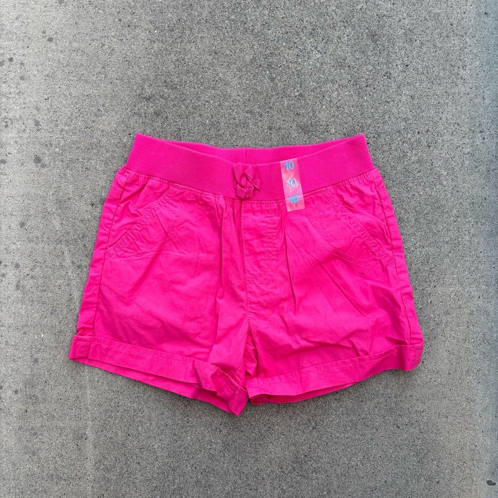 The Childrens Place Pink Cotton Short Shorts Elastic Waist Girl’s Size: 10 NWT